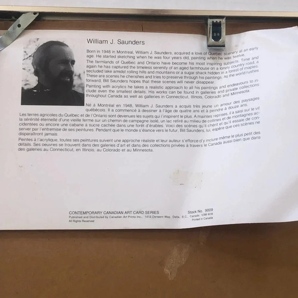 Vtg Bill Saunders Spring Pastures  Signed - Picture 8 of 13